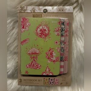 Wicked Limited Edition 3 Pack Mini Notebooks 3.5” X 5” 64 Lined Pages